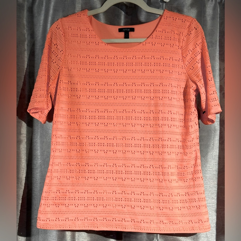 Salmon pink Apt 9 short sleeve dress top